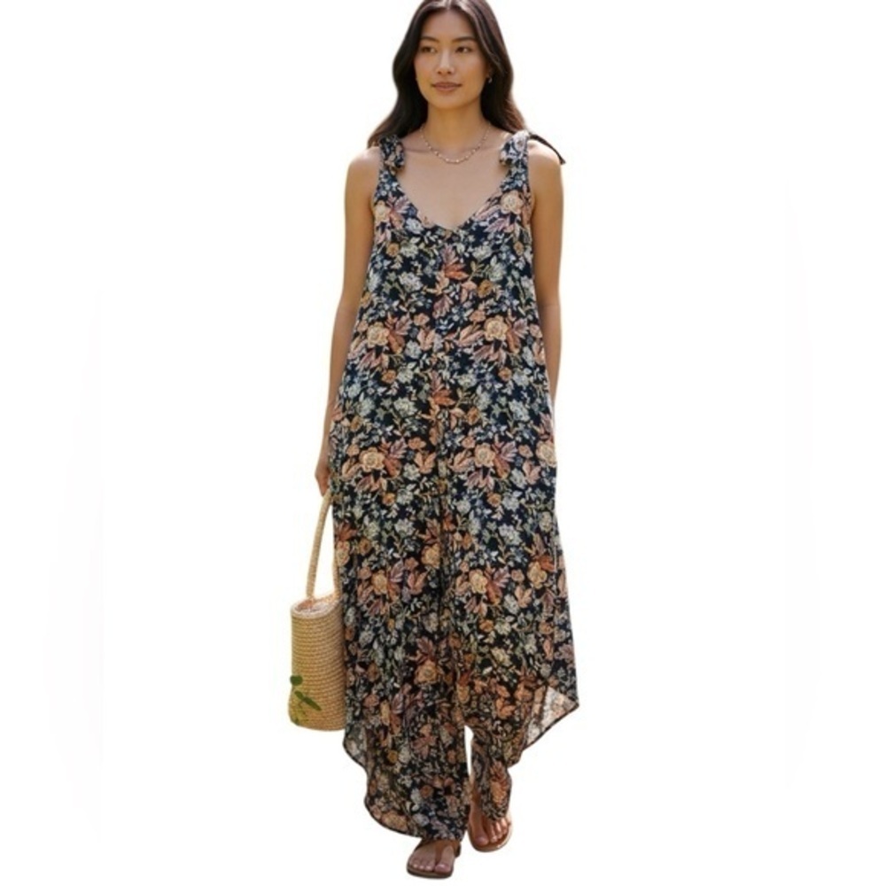 1. State Floral Jumpsuit - Black and Cream